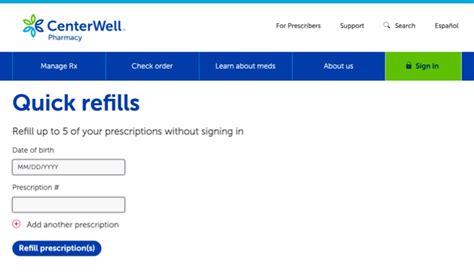 centerwell pharmacy login|centerwell pharmacy refill.